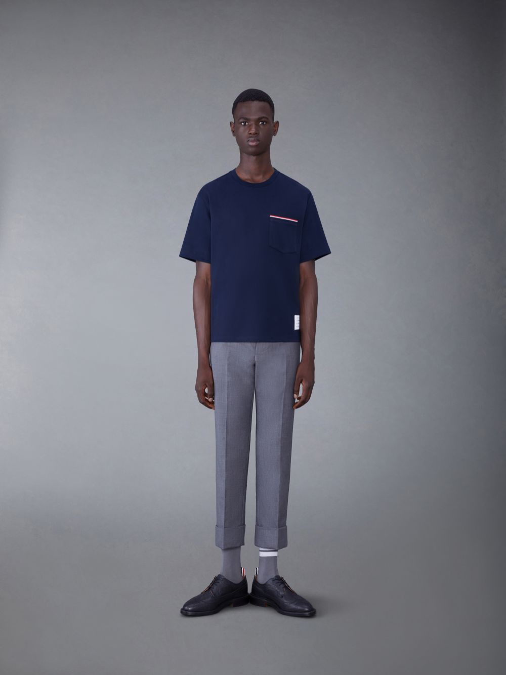 Thom Browne Oversized Short Sleeve Pocket メンズ Tシャツ 青 | WMU89X24306