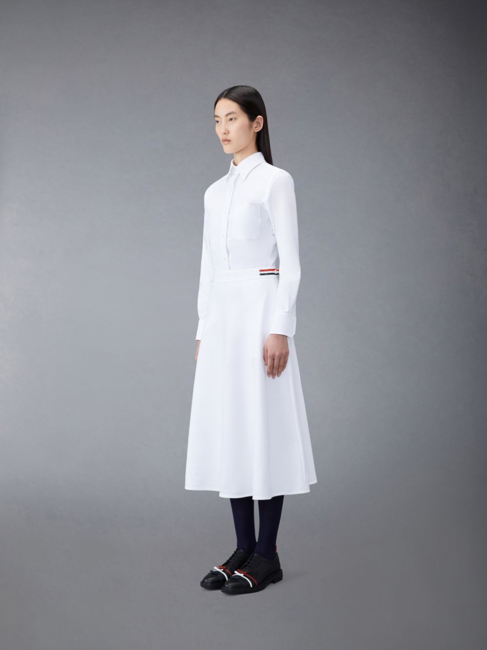 Thom Browne Oxford A-Line Shirt レディース ワンピース 白 | SUW09I31440