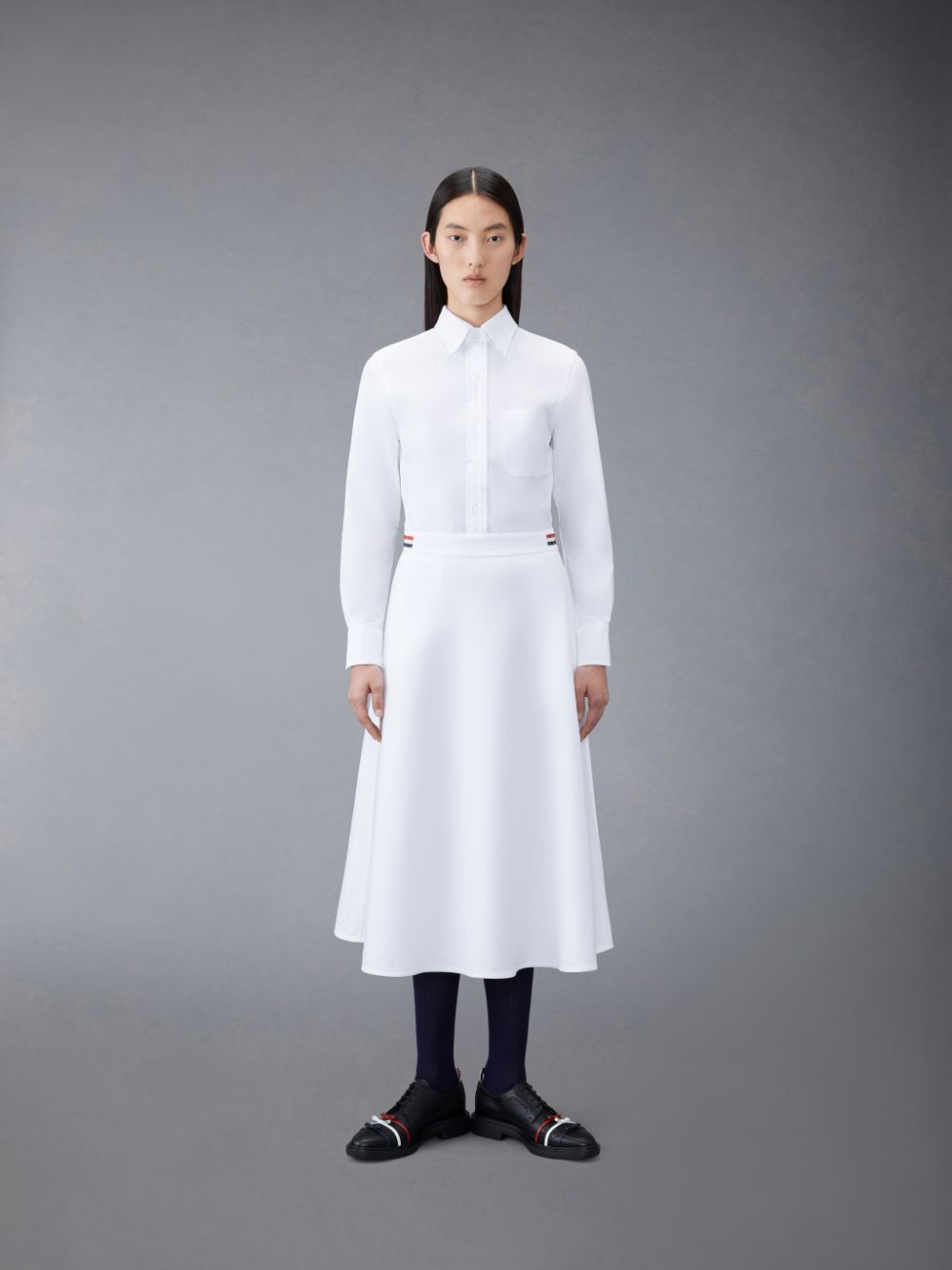 Thom Browne Oxford A-Line Shirt レディース ワンピース 白 | SUW09I31440