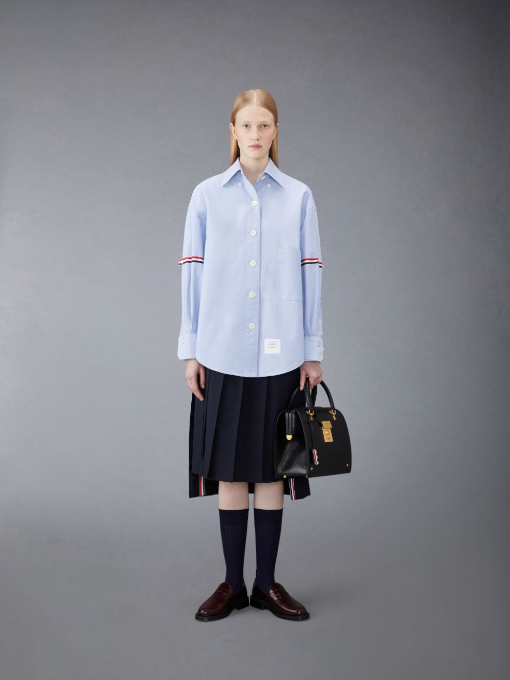 Thom Browne Oxford Armband Supersized レディース シャツ 青 | MXH45A00316