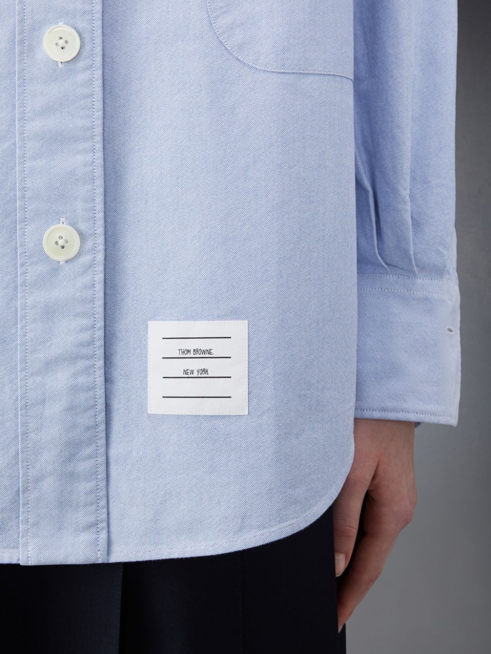 Thom Browne Oxford Armband Supersized レディース シャツ 青 | MXH45A00316