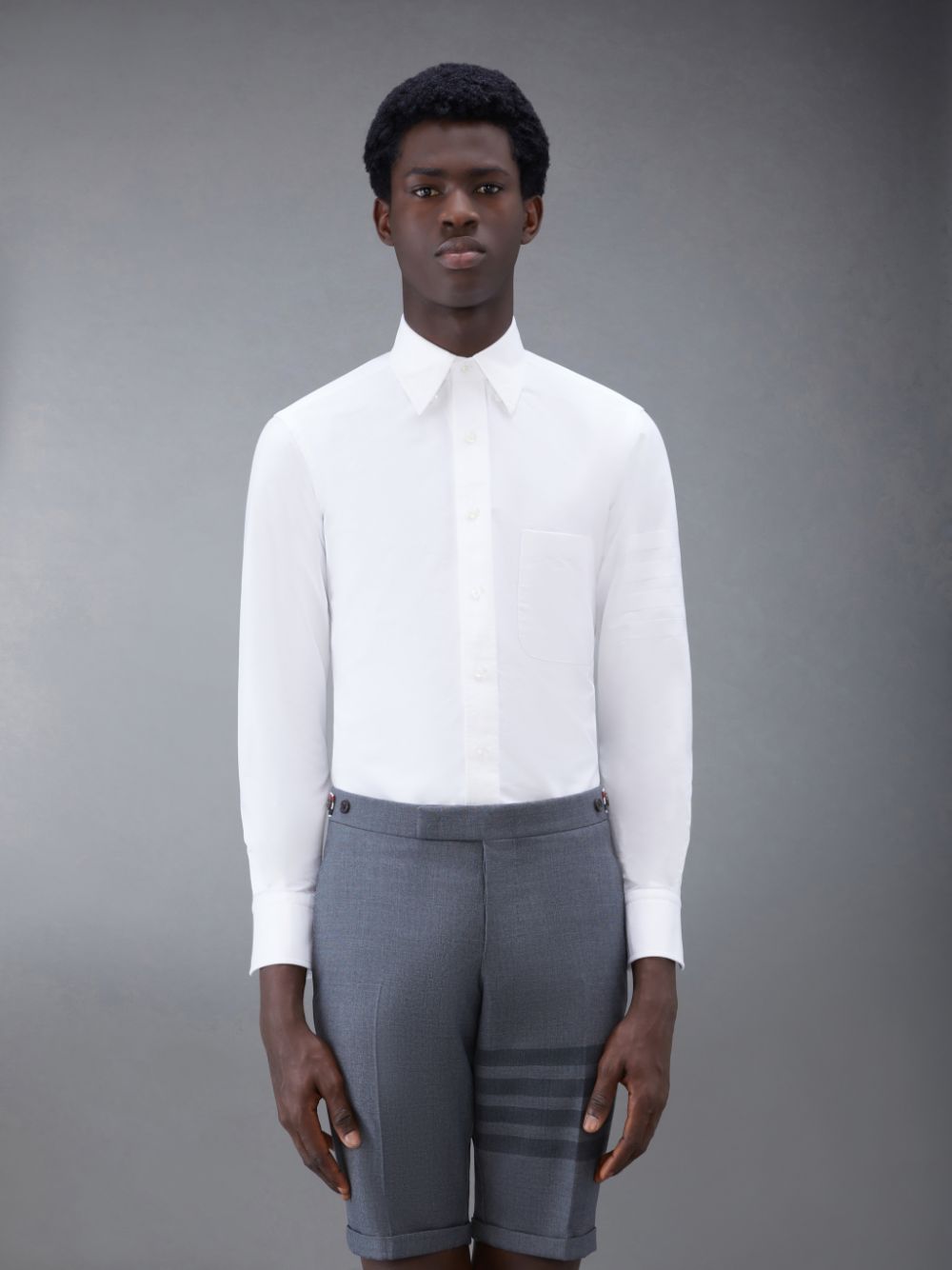 Thom Browne Oxford Classic 4-Bar メンズ シャツ 白 | TUB25E89708