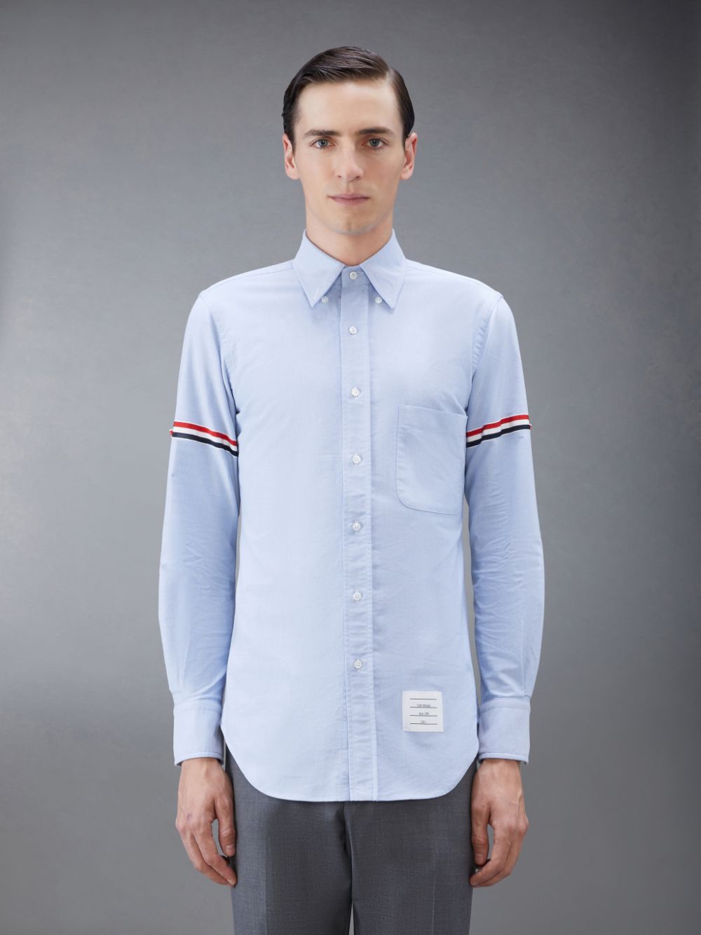 Thom Browne Oxford Classic Armbands メンズ シャツ 青 | RRZ15Y95881