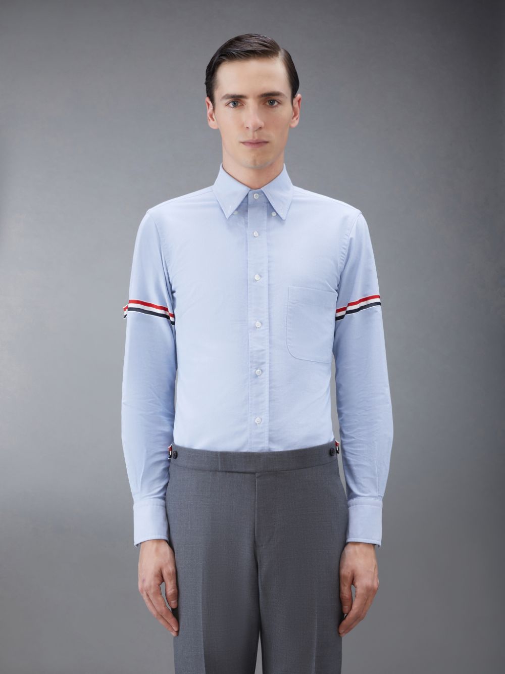 Thom Browne Oxford Classic Armbands メンズ シャツ 青 | RRZ15Y95881