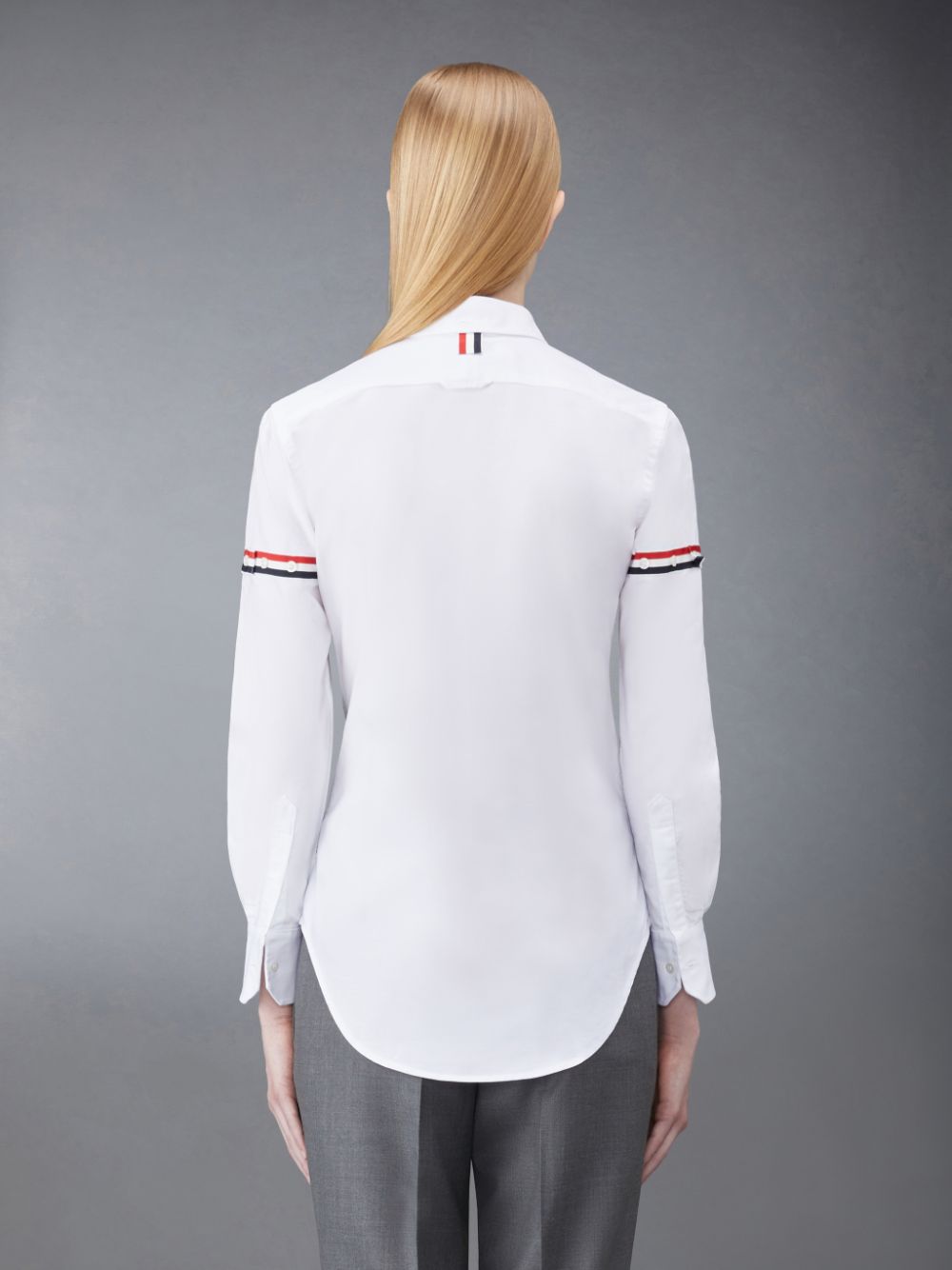 Thom Browne Oxford Classic Round Collar レディース シャツ 白 | LBD27G82801