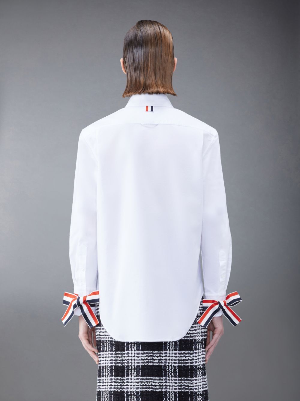 Thom Browne Oxford Scarf Cuff Easy Fit レディース シャツ 白 | GXF26V49070
