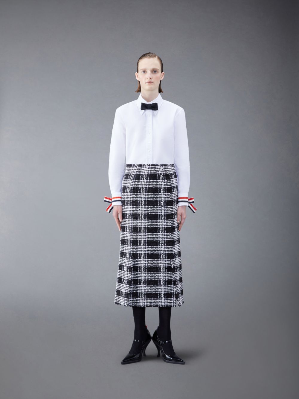 Thom Browne Oxford Scarf Cuff Easy Fit レディース シャツ 白 | GXF26V49070