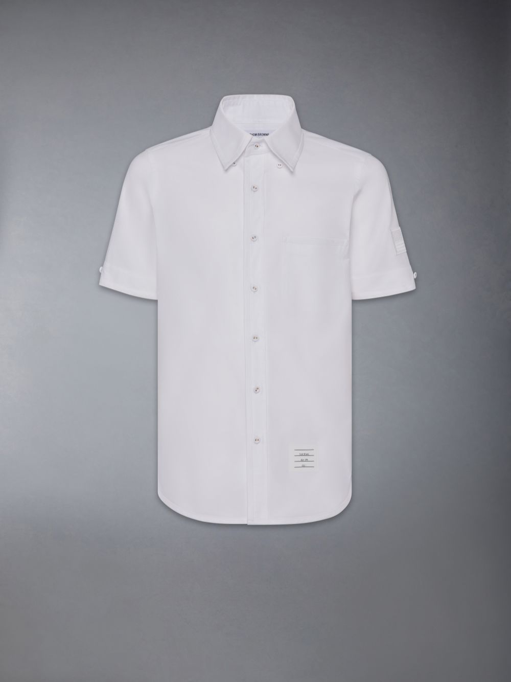 Thom Browne Oxford Self Tipping and Flag Patch メンズ シャツ 白 | NSY34M57108