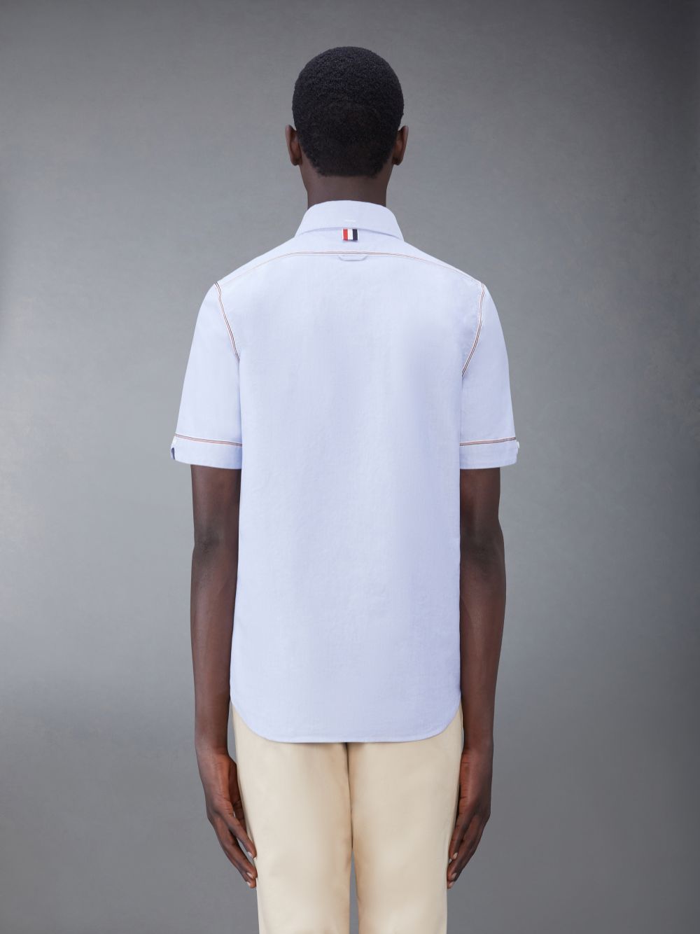 Thom Browne Oxford Short Sleeve メンズ シャツ 青 | FQB28G79827