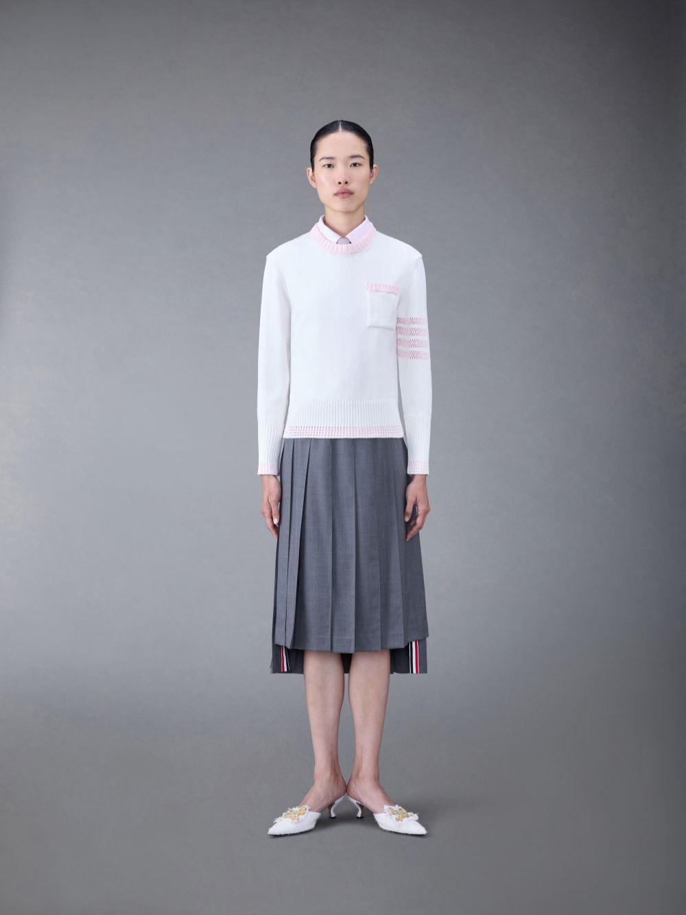 Thom Browne Oxford Sleeveless レディース シャツ ピンク | OFL74W48766