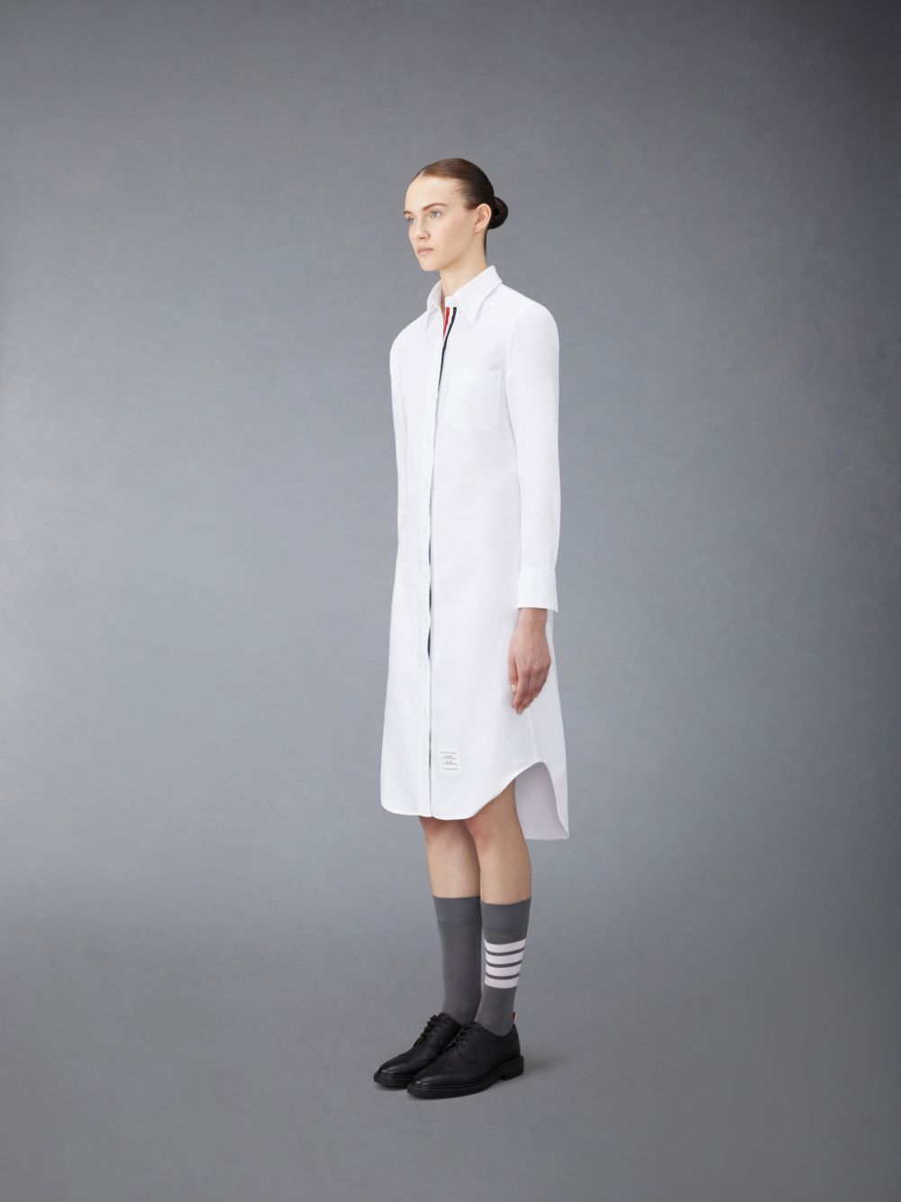Thom Browne Oxford Stripe Shirt レディース ワンピース 白 | TOL93D74711