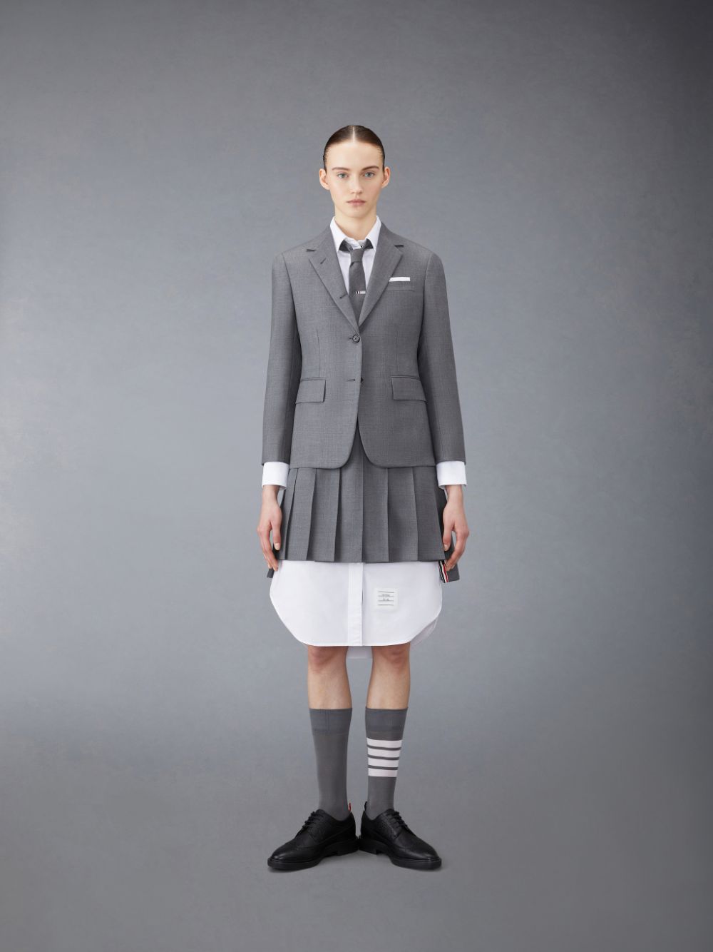 Thom Browne Oxford Stripe Shirt レディース ワンピース 白 | TOL93D74711