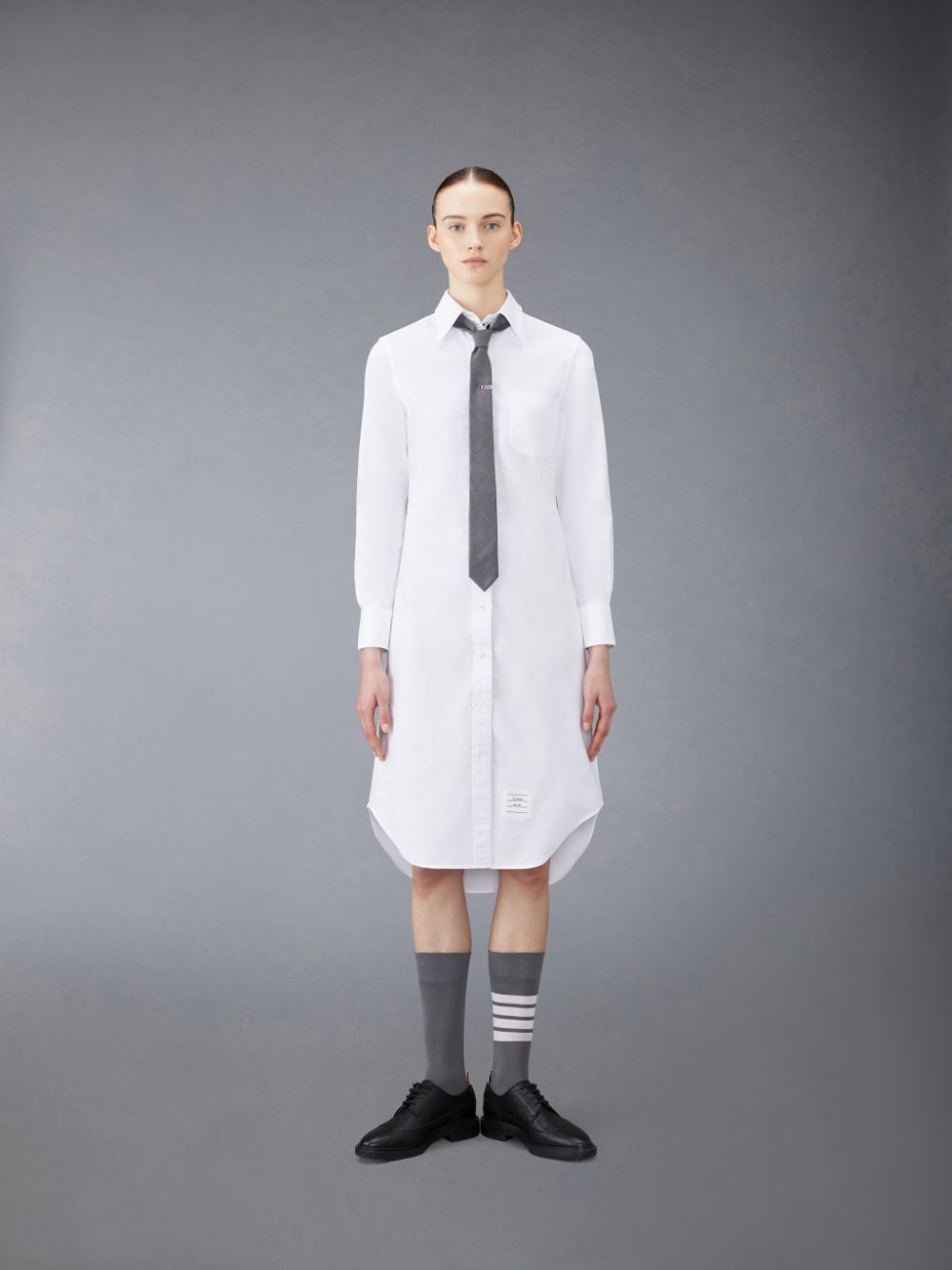Thom Browne Oxford Stripe Shirt レディース ワンピース 白 | TOL93D74711