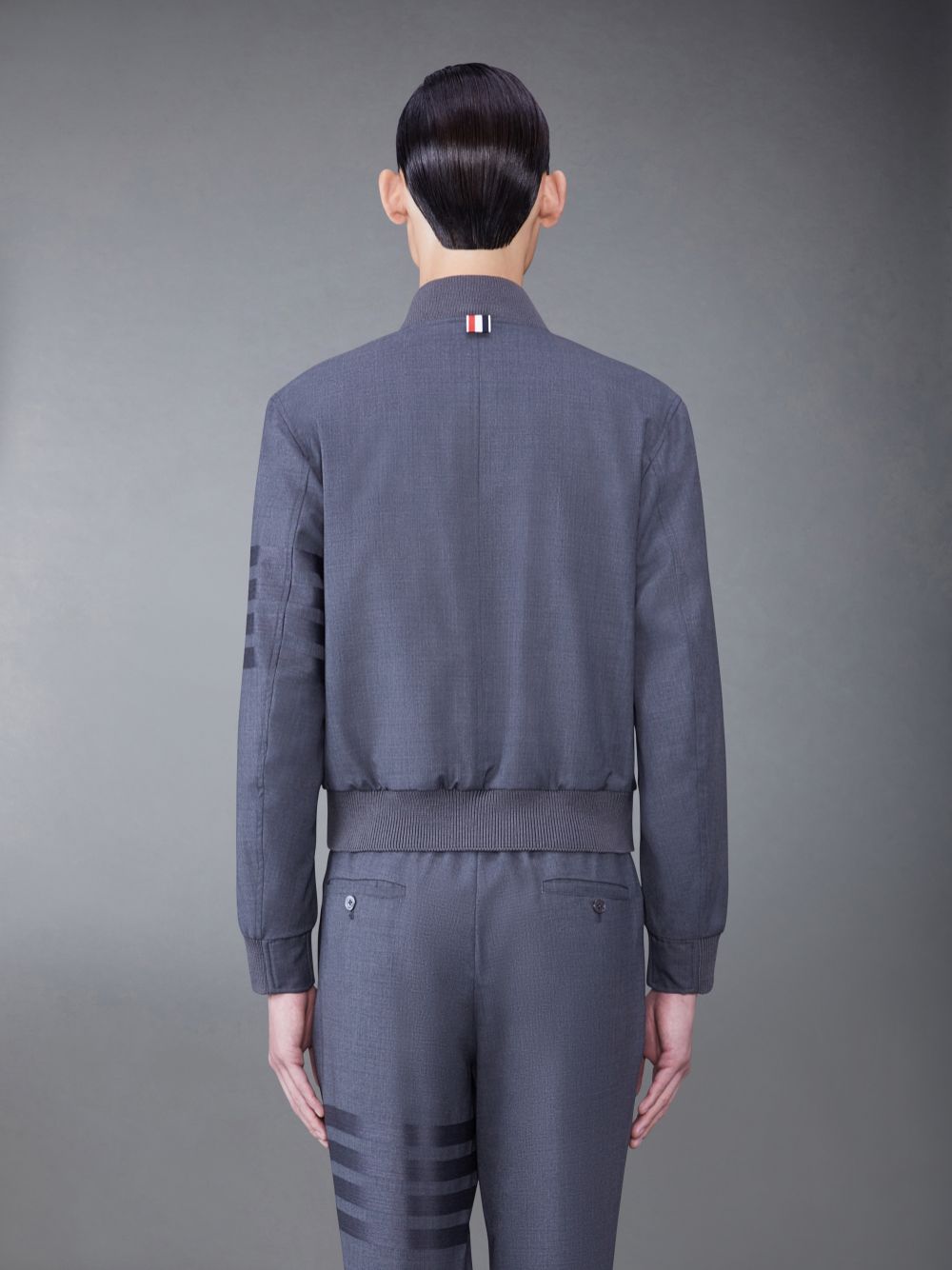 Thom Browne PLAIN WEAVE SUITING 4-BAR BLOUSON メンズ ジャケット グレー | CNI08G37418