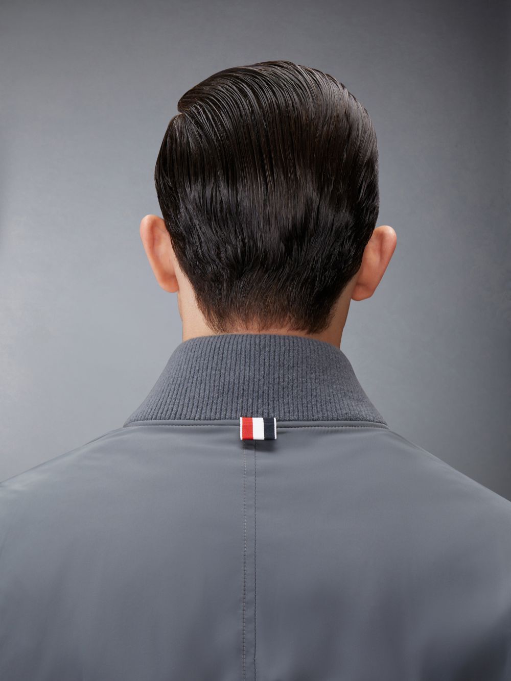Thom Browne POLY TWILL 4-BAR OVERSIZED BLOUSON メンズ ジャケット グレー | VVT58G90564