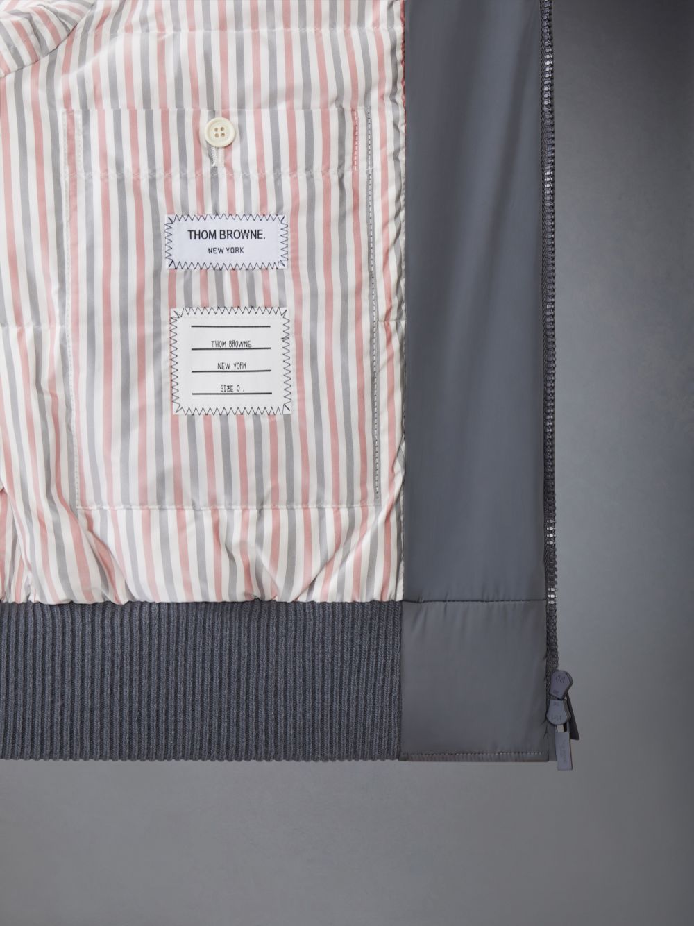 Thom Browne POLY TWILL 4-BAR OVERSIZED BLOUSON メンズ ジャケット グレー | VVT58G90564