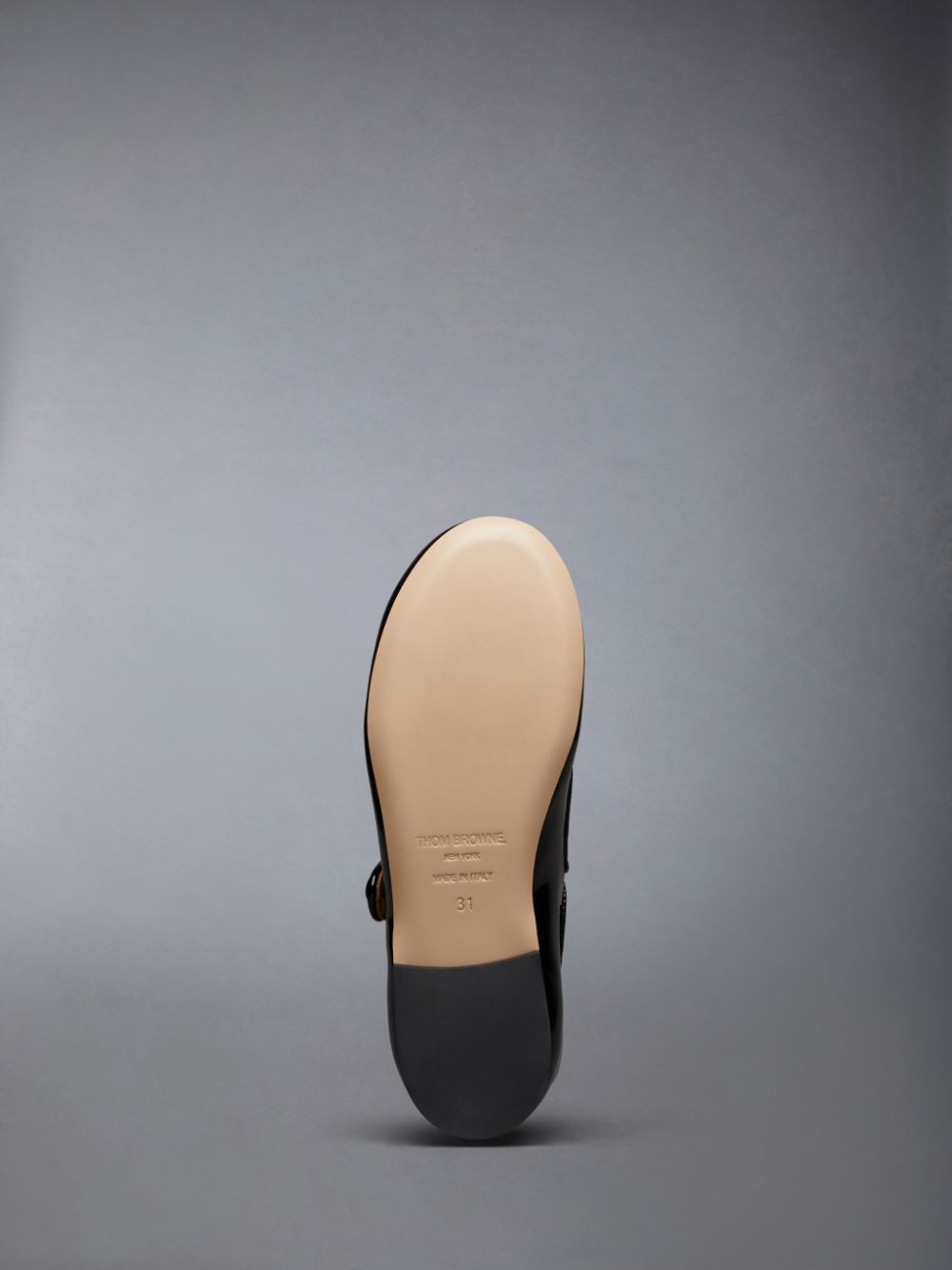 Thom Browne Patent John ガール バレエシューズ 黒 | FQT56B98796