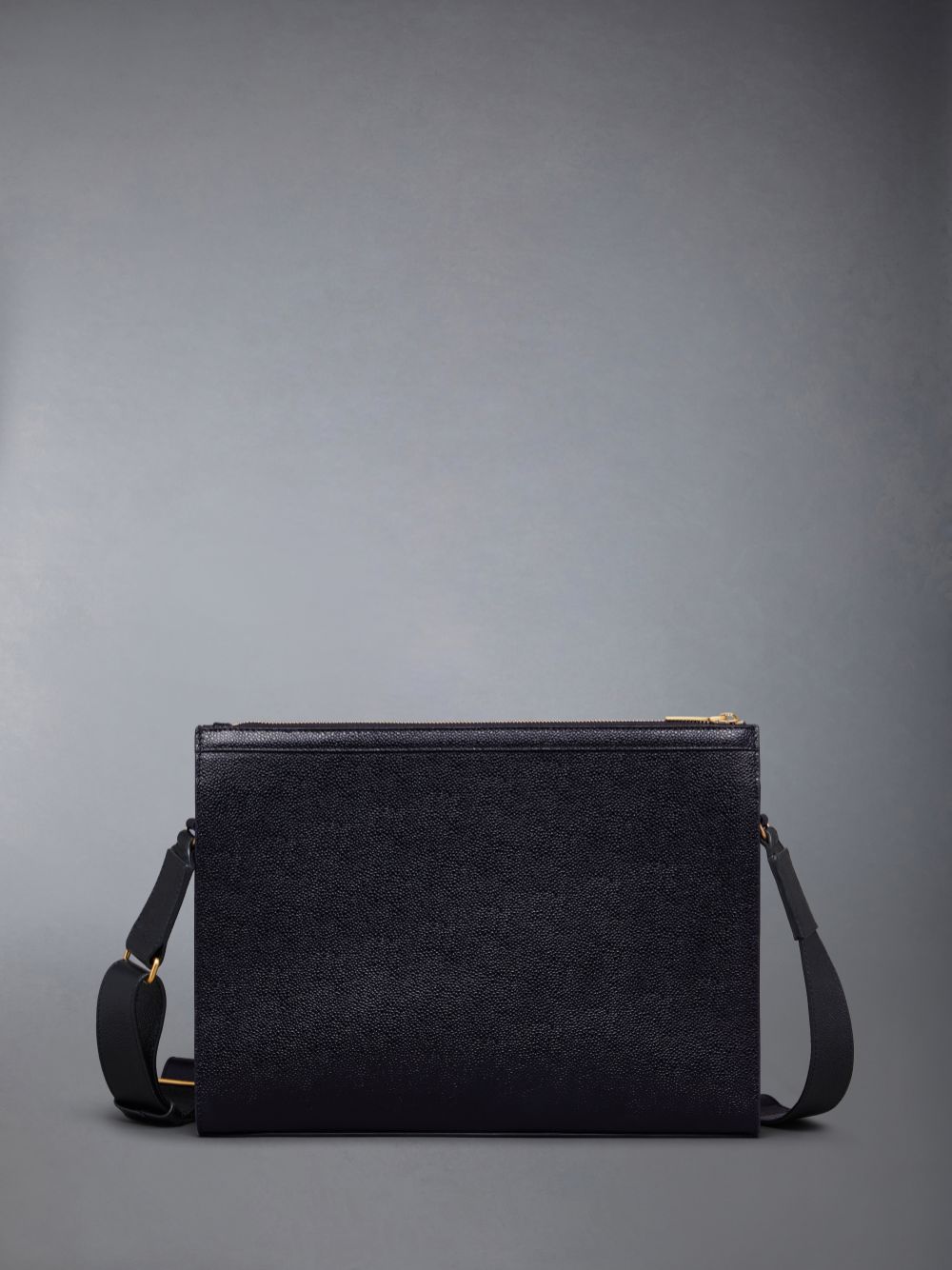 Thom Browne Pebble Grain 4-Bar Document Holder レディース クロスボディバッグ 黒 | EPD49Q40373