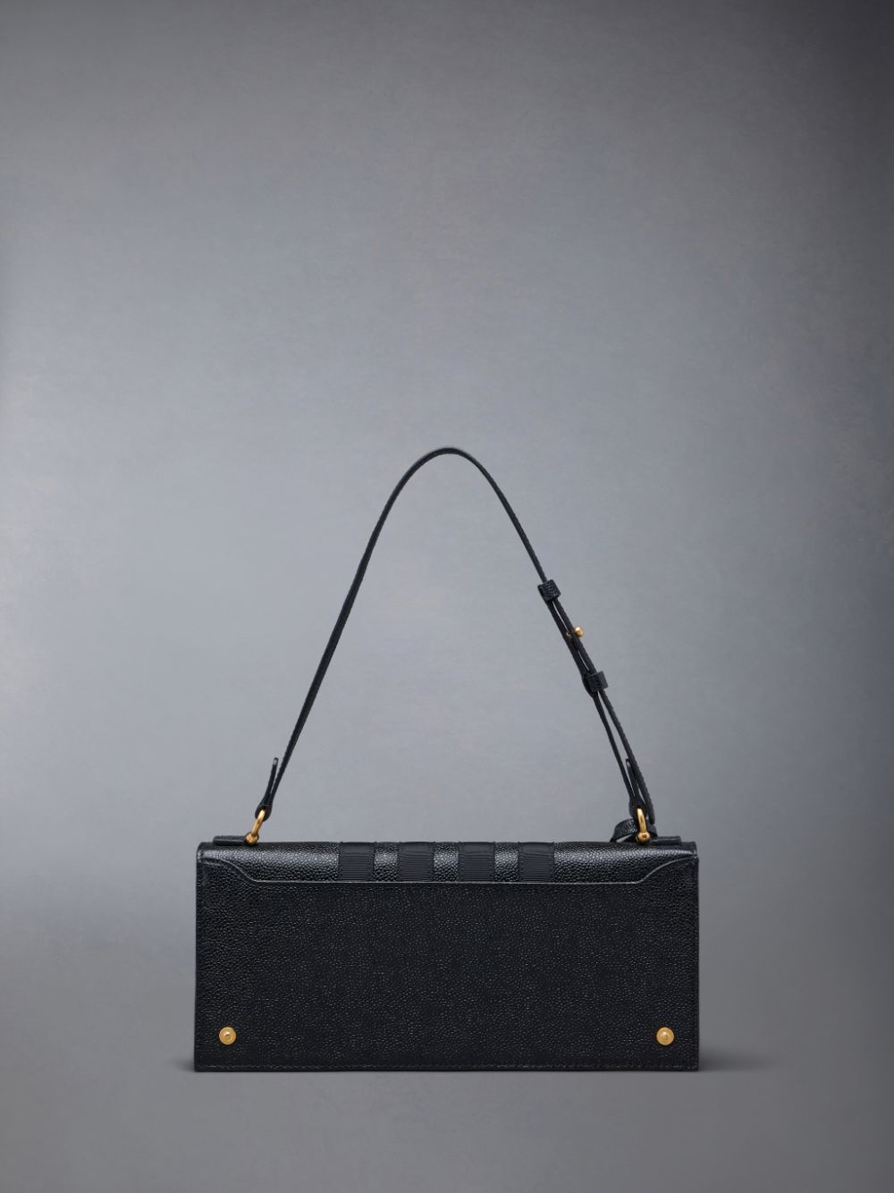Thom Browne Pebble Grain 4-Bar Mrs.uette レディース クラッチバッグ 黒 | RCL79G06345