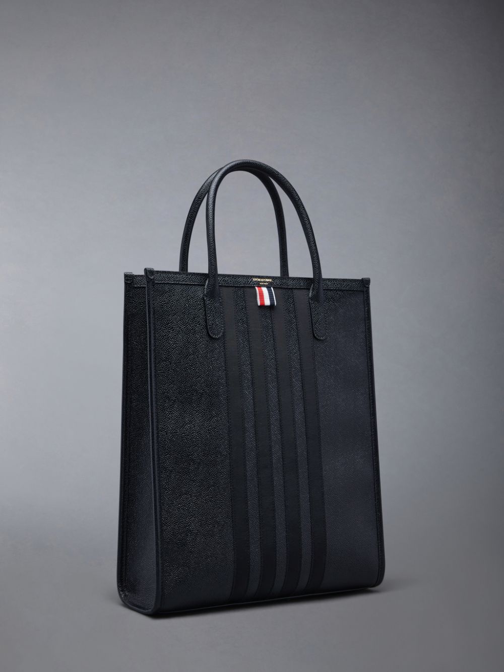 Thom Browne Pebble Grain 4-Bar メンズ トートバッグ 黒 | FGB53S54492