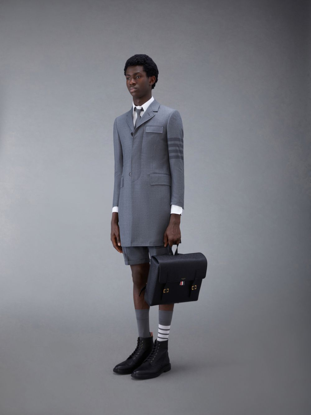 Thom Browne Pebble Grain Book レディース リュック 黒 | FAI74B74870