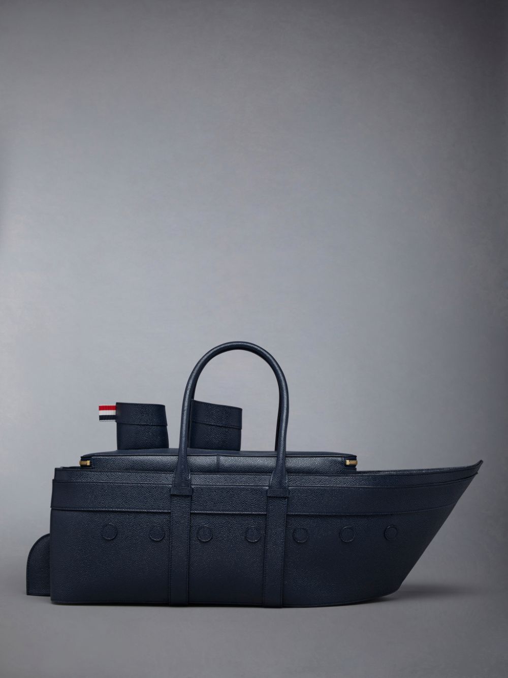 Thom Browne Pebble Grain Leather Cruise Liner メンズ トートバッグ 青 | JCF52G76695