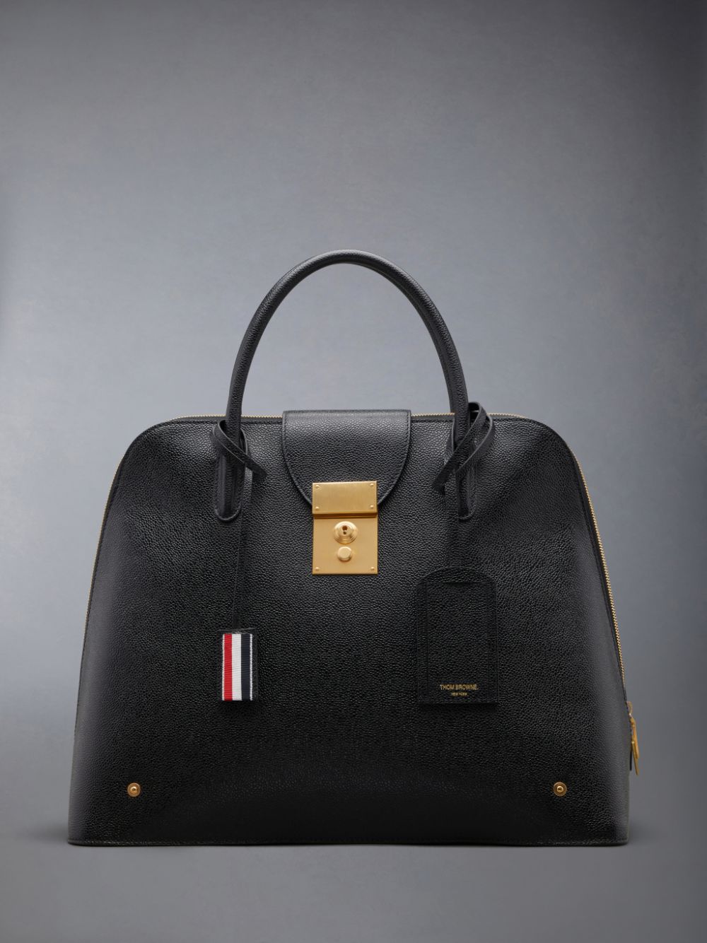 Thom Browne Pebble Grain Leather Mr. レディース サッチェルバッグ 黒 | FKT92C08482