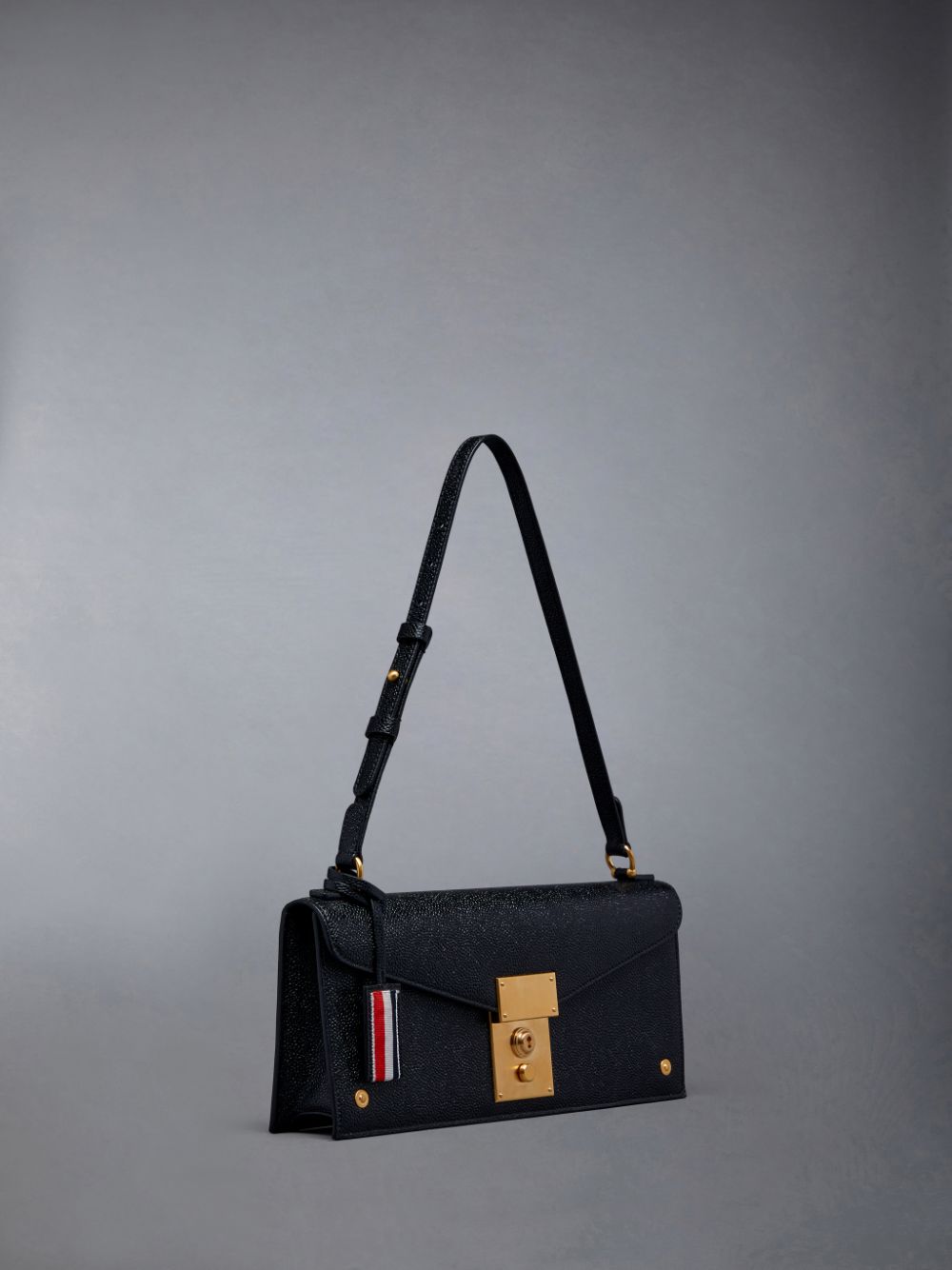 Thom Browne Pebble Grain Leather Mrs.uette レディース クラッチバッグ 黒 | JRB82S60767