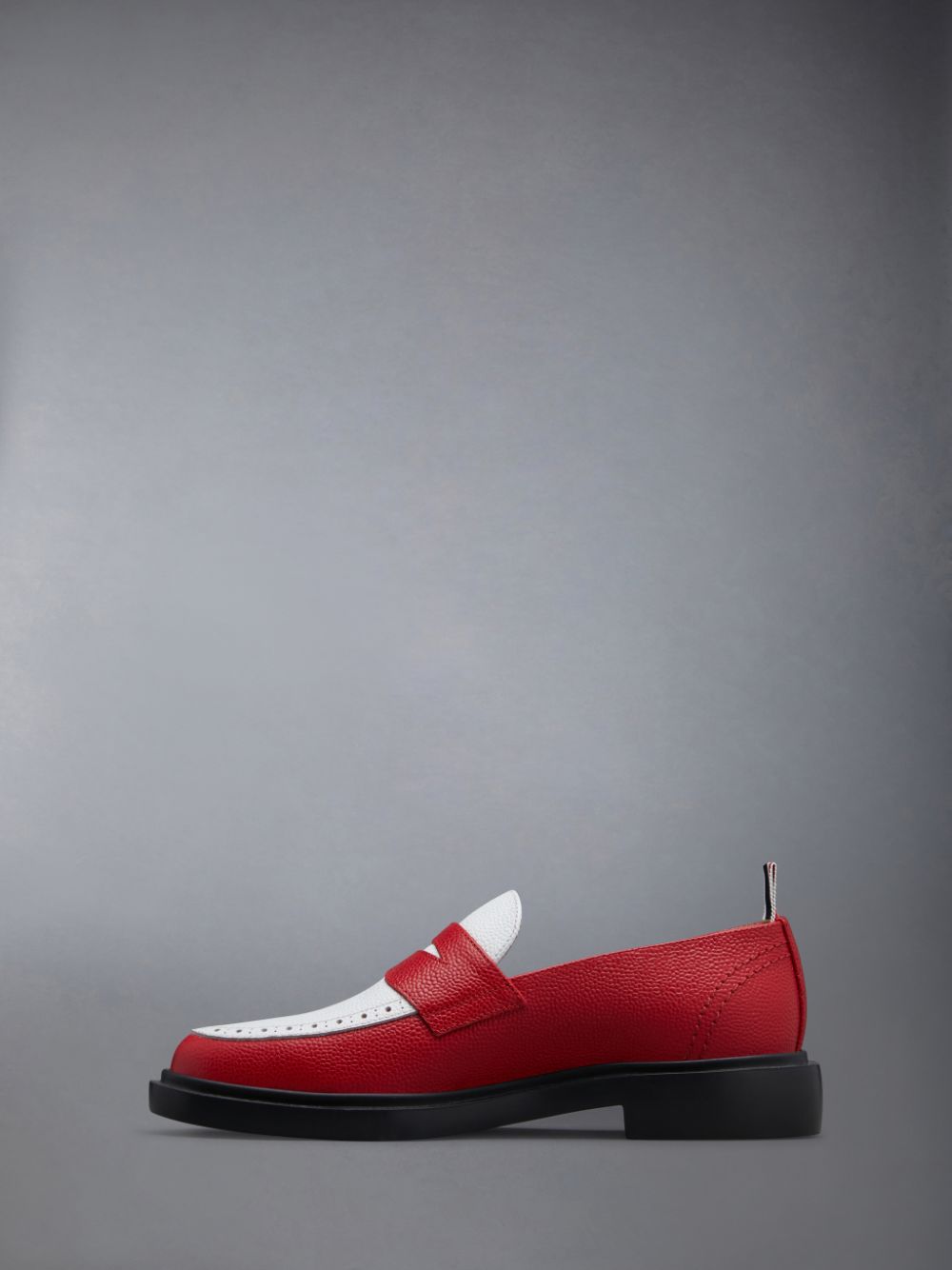 Thom Browne Pebble Grain Leather Penny レディース ローファー 赤 | LQE11Q93870
