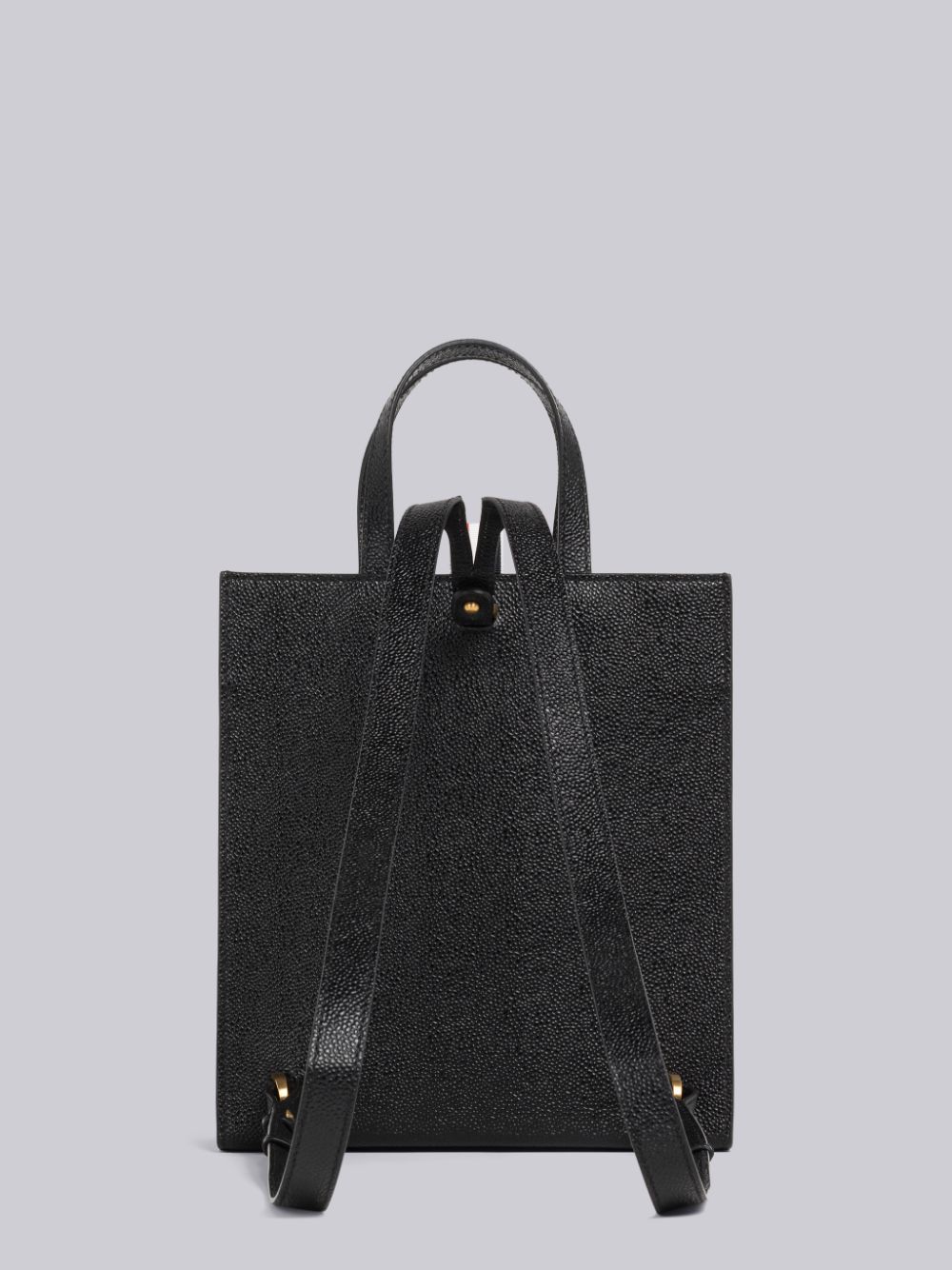Thom Browne Pebble Grain Leather Small Multifunctional レディース リュック 黒 | XUX06Z52223