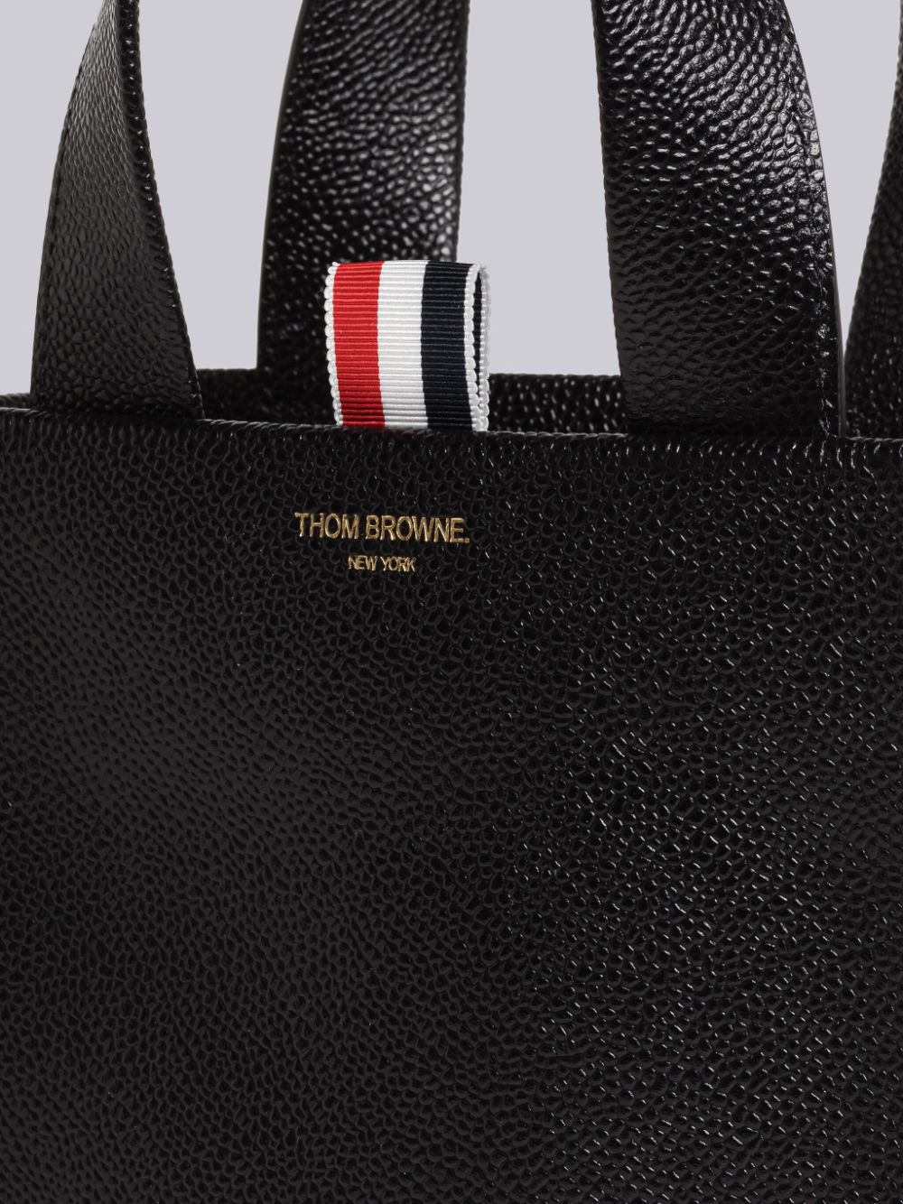 Thom Browne Pebble Grain Leather Small Square レディース トートバッグ 黒 | XYJ44R32360