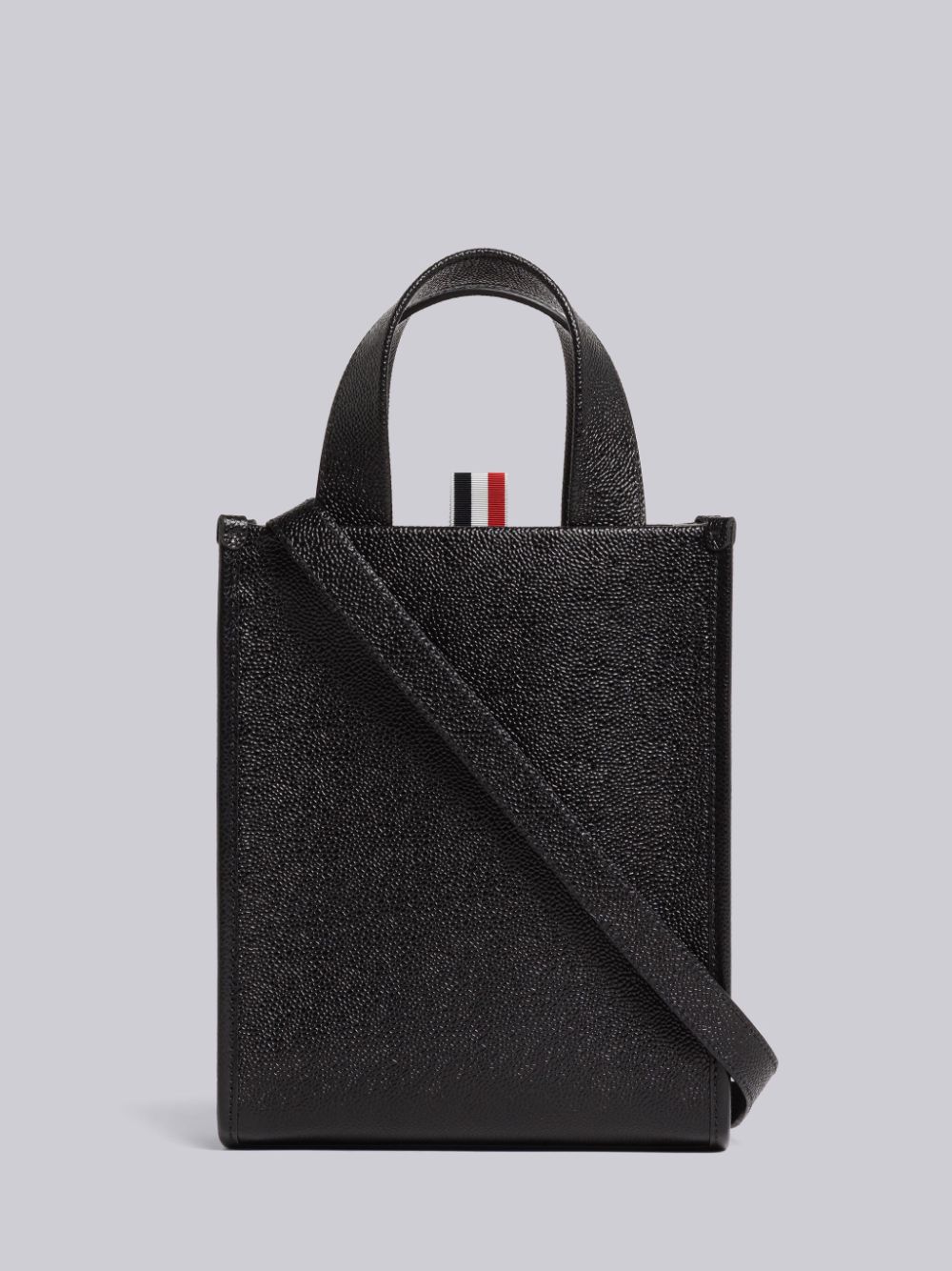 Thom Browne Pebble Grain Leather Small Square レディース トートバッグ 黒 | XYJ44R32360