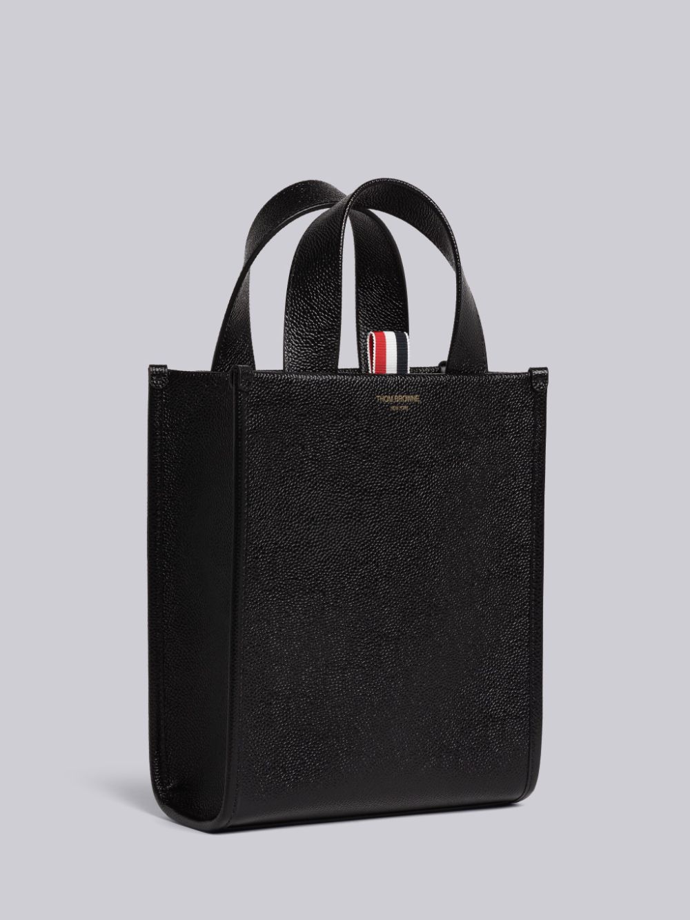 Thom Browne Pebble Grain Leather Small Square メンズ トートバッグ 黒 | GIO40Q17435