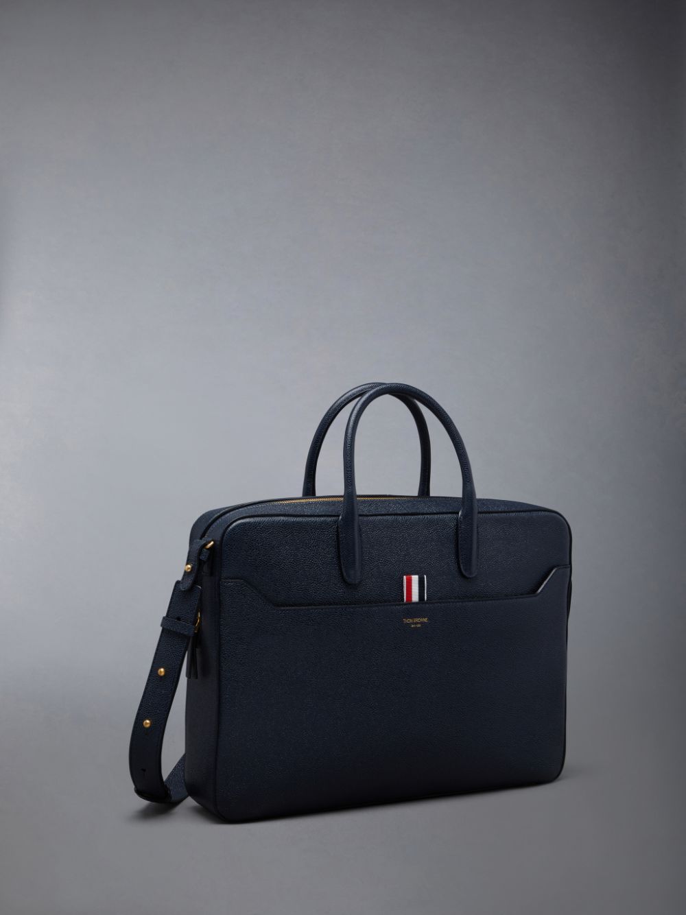 Thom Browne Pebble Grain Leather メンズ ビジネスバッグ 青 | RDI74H71414