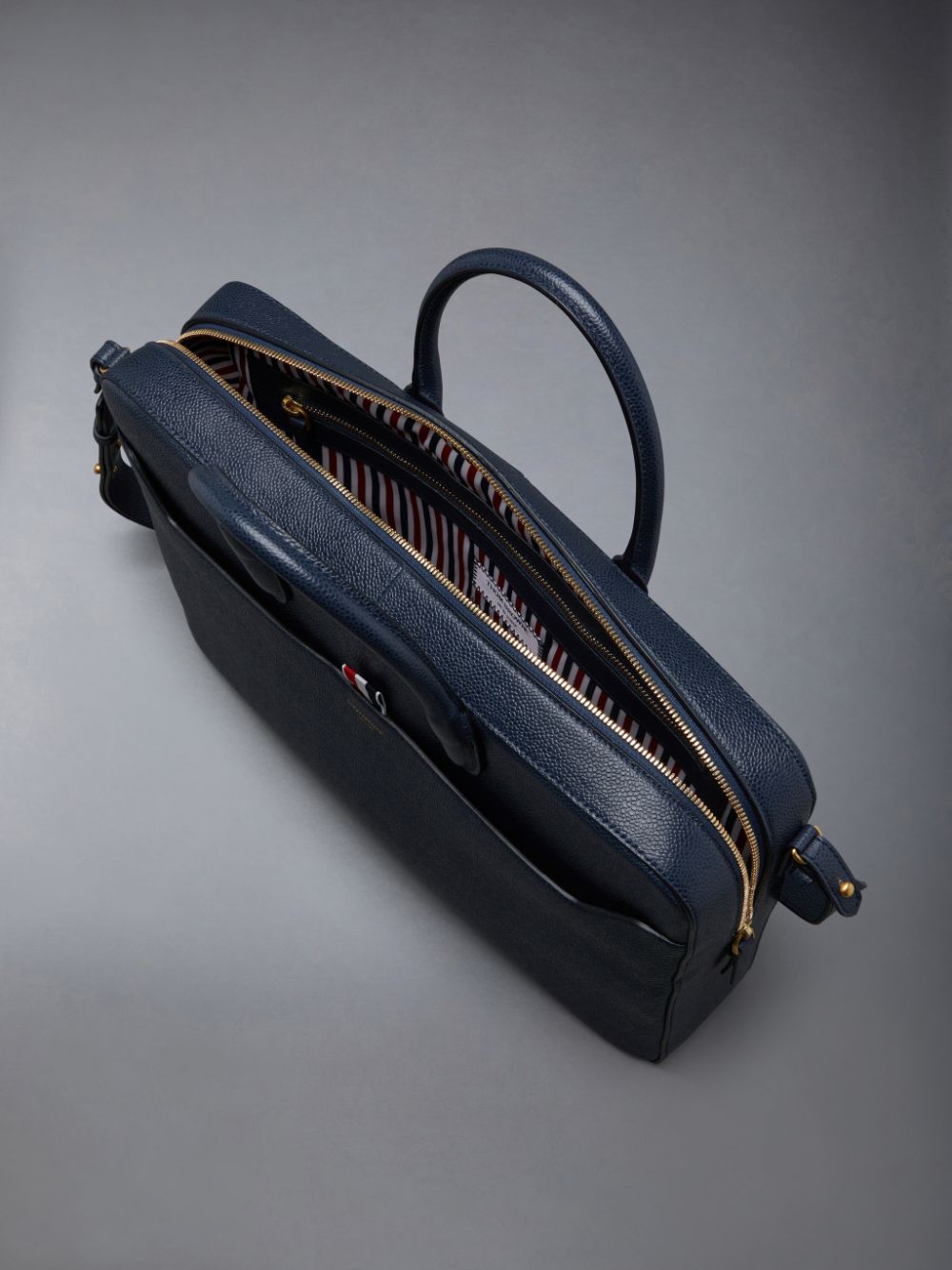 Thom Browne Pebble Grain Leather メンズ ビジネスバッグ 青 | RDI74H71414
