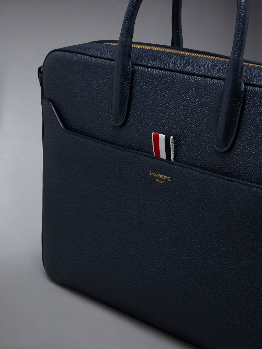 Thom Browne Pebble Grain Leather メンズ ビジネスバッグ 青 | RDI74H71414