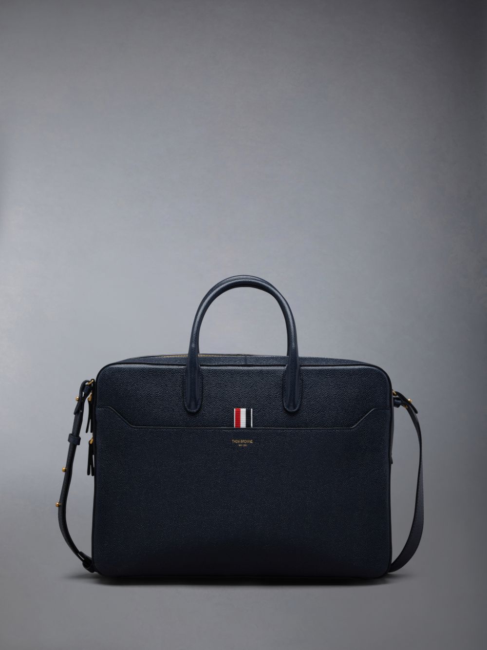 Thom Browne Pebble Grain Leather メンズ ビジネスバッグ 青 | RDI74H71414