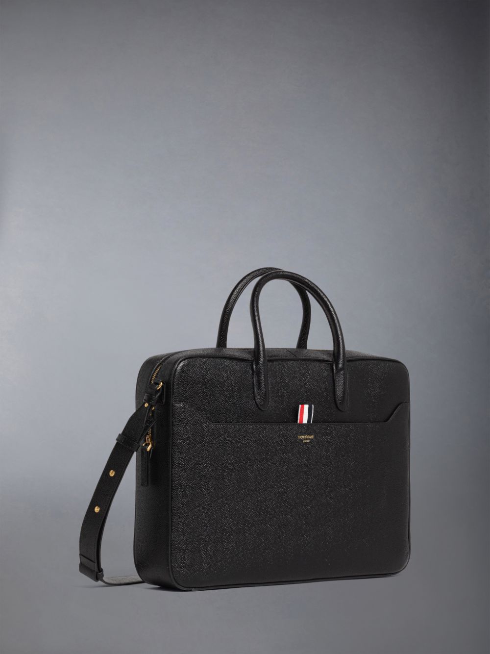 Thom Browne Pebble Grain Leather メンズ ビジネスバッグ 黒 | UCW11T02324