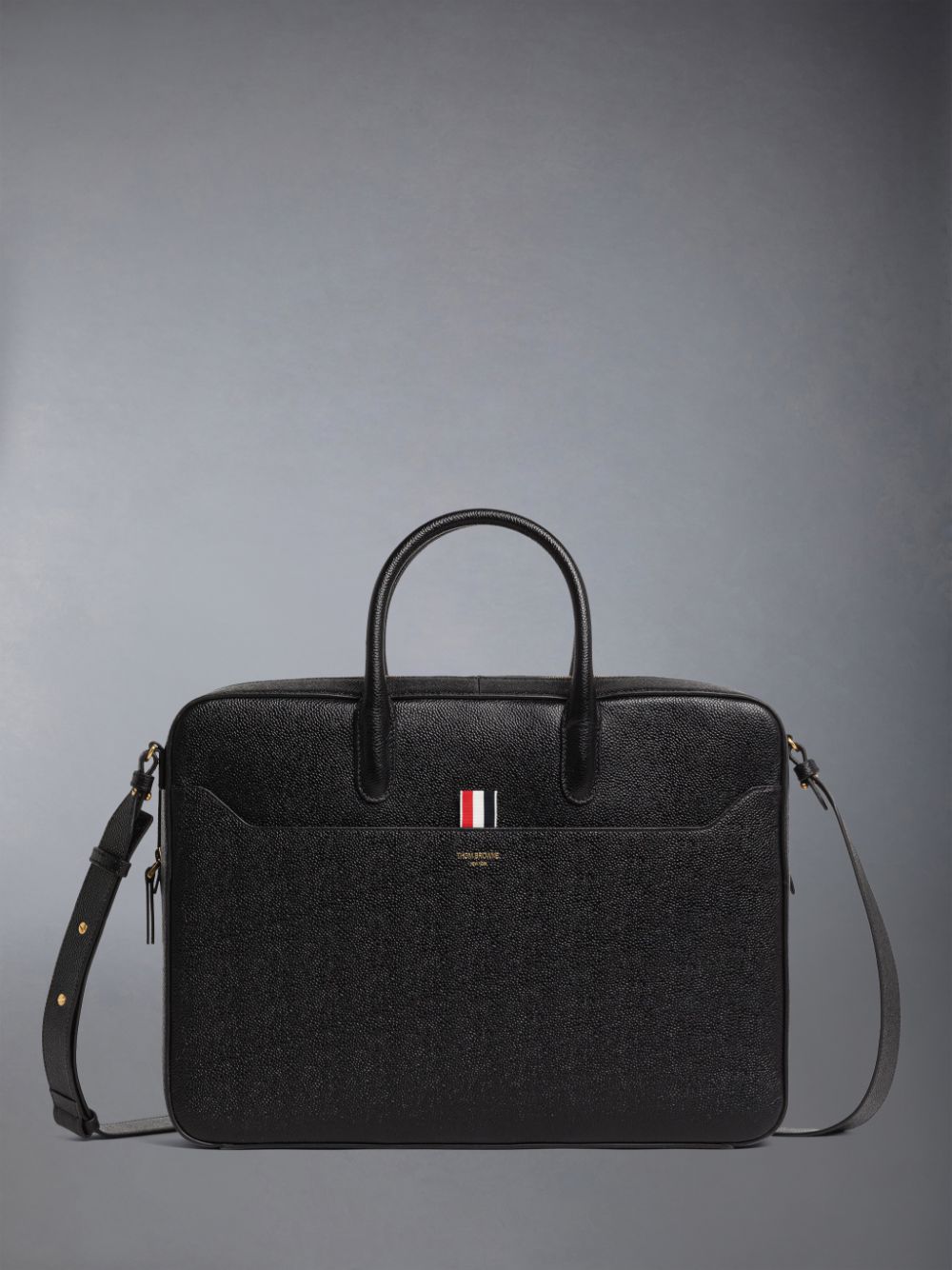 Thom Browne Pebble Grain Leather メンズ ビジネスバッグ 黒 | UCW11T02324