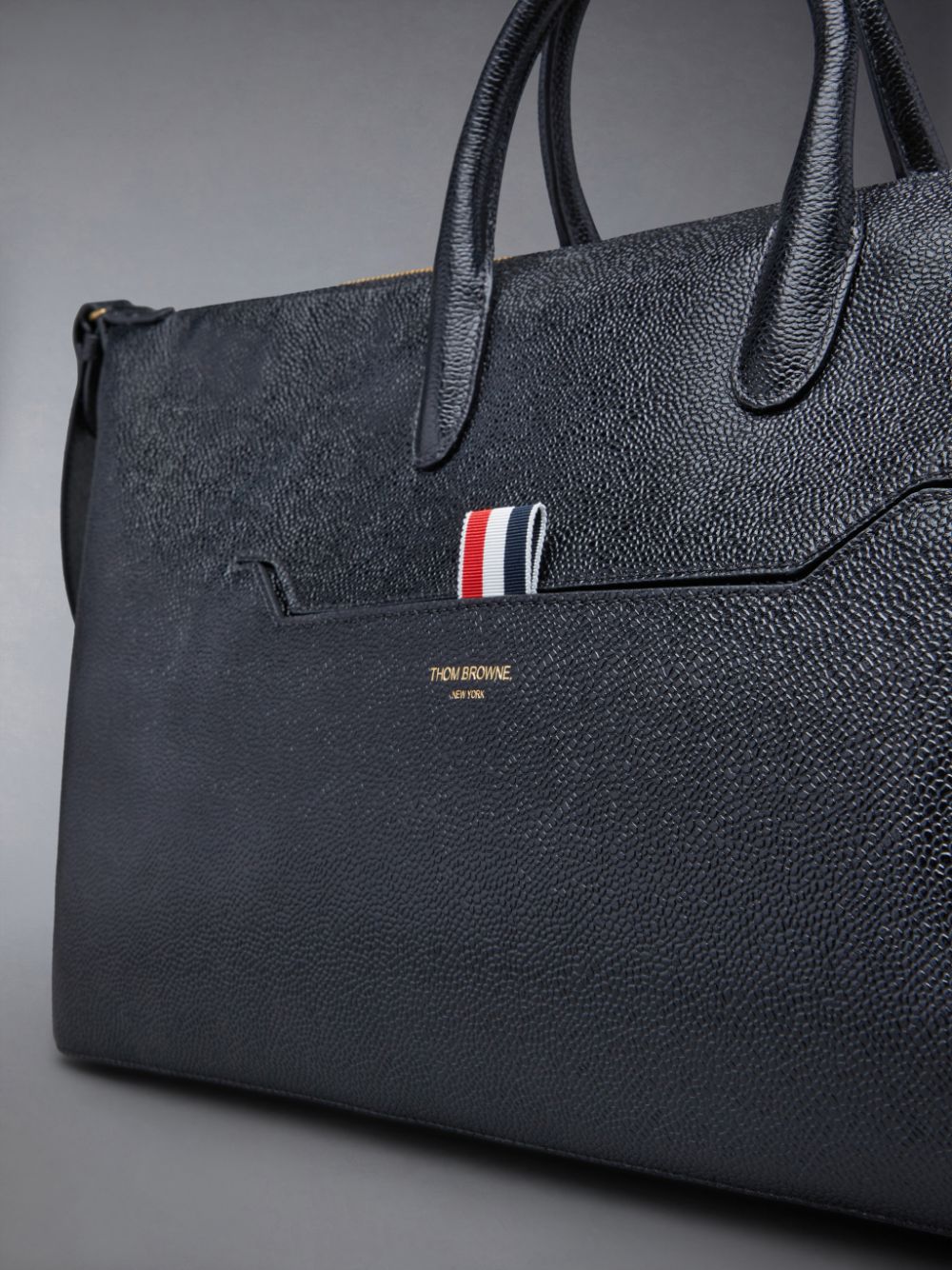 Thom Browne Pebble Grain Medium レディース ダッフルバッグ 黒 | TDC18E35823