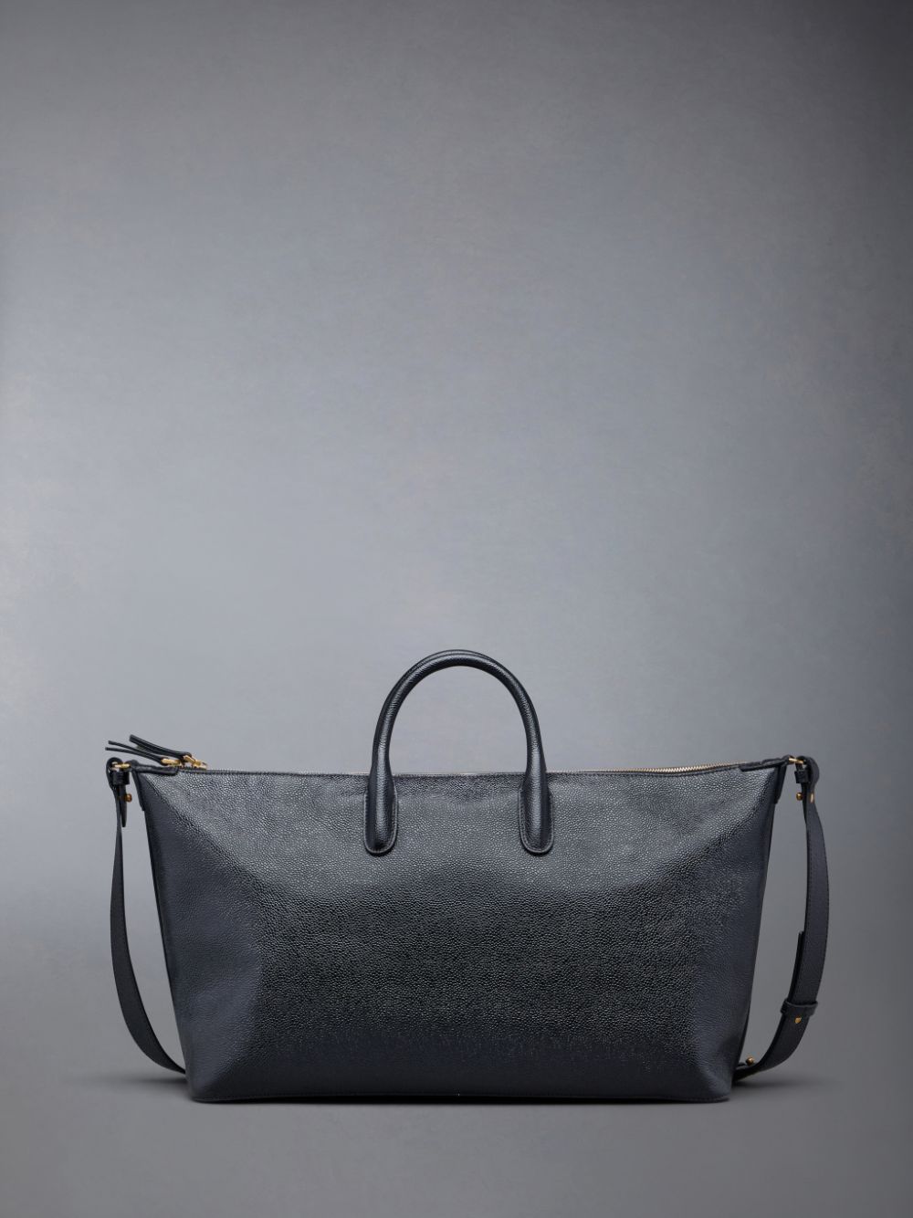 Thom Browne Pebble Grain Medium メンズ ダッフルバッグ 黒 | XWN37E44996