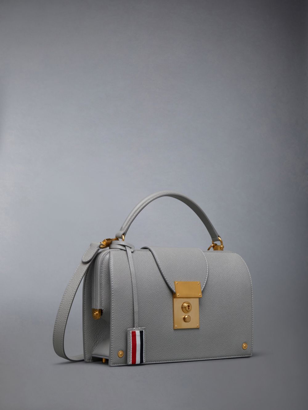 Thom Browne Pebble Grain Mrs. Pocket Book レディース トートバッグ グレー | NXV06I25432