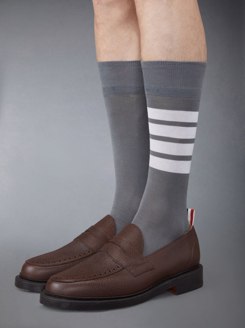 Thom Browne Pebble Grain Penny メンズ ローファー ブラウン | GKC96W65026