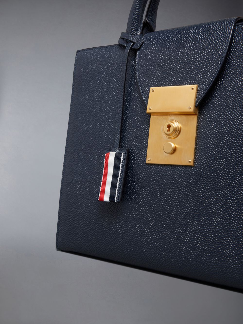 Thom Browne Pebble Grain Small Mr. メンズ トートバッグ 青 | ZNK40G36167