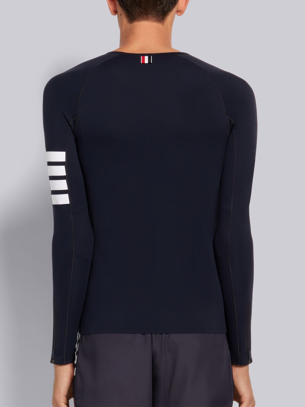 Thom Browne Piece-dyed Interlock 4-Bar Compression メンズ Tシャツ ネイビー | VNB44B21257