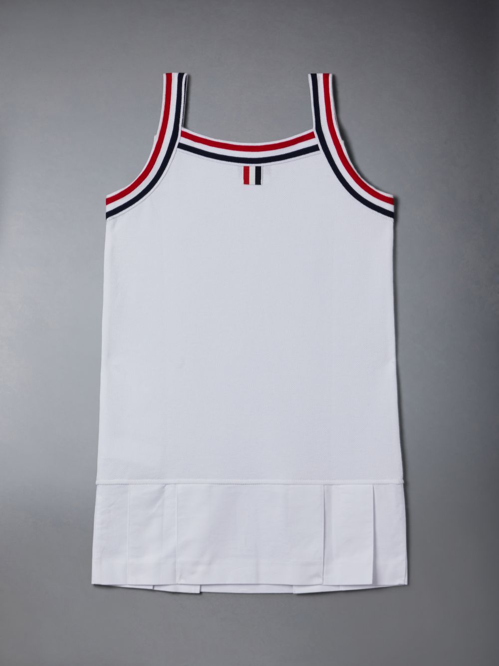 Thom Browne Pique Pleated Tank ガール ワンピース 白 | CYF35P09551