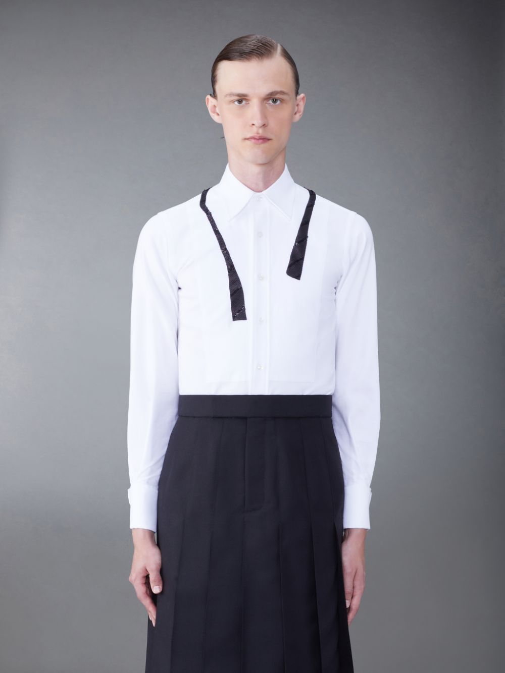Thom Browne Pique Sequin メンズ シャツ 白 | RYJ11I24869