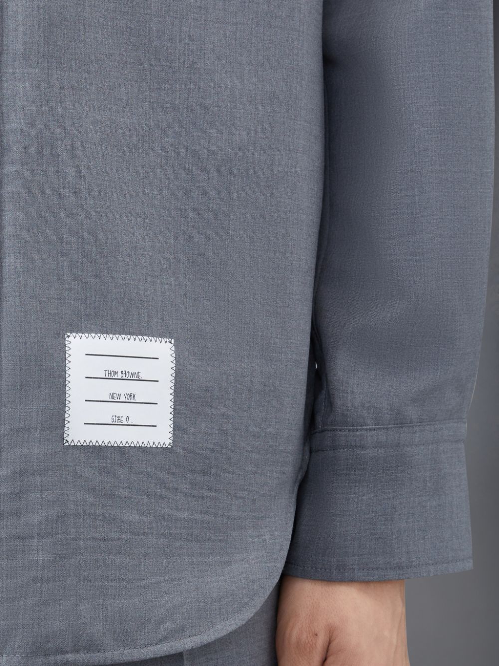 Thom Browne Plain Weave 4-Bar Jacket メンズ シャツ グレー | BSZ52N66911