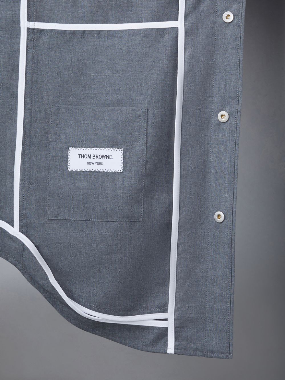 Thom Browne Plain Weave 4-Bar Jacket メンズ シャツ グレー | BSZ52N66911