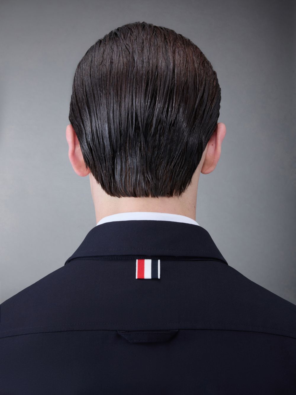 Thom Browne Plain Weave 4-Bar Jacket メンズ シャツ 青 | ZOB52N37715